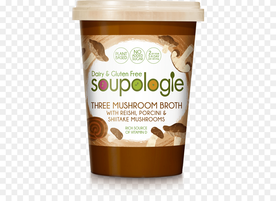 Three Mushroom Broth Soupologie Curried Sweet Potato With Coconut Amp, Advertisement, Poster, Cream, Dessert Png Image