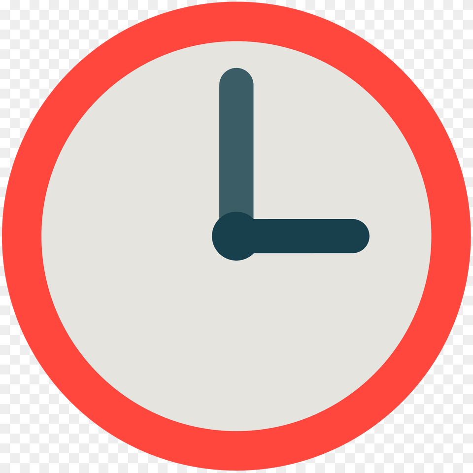 Three Oclock Emoji Clipart, Sign, Symbol, Road Sign Free Png