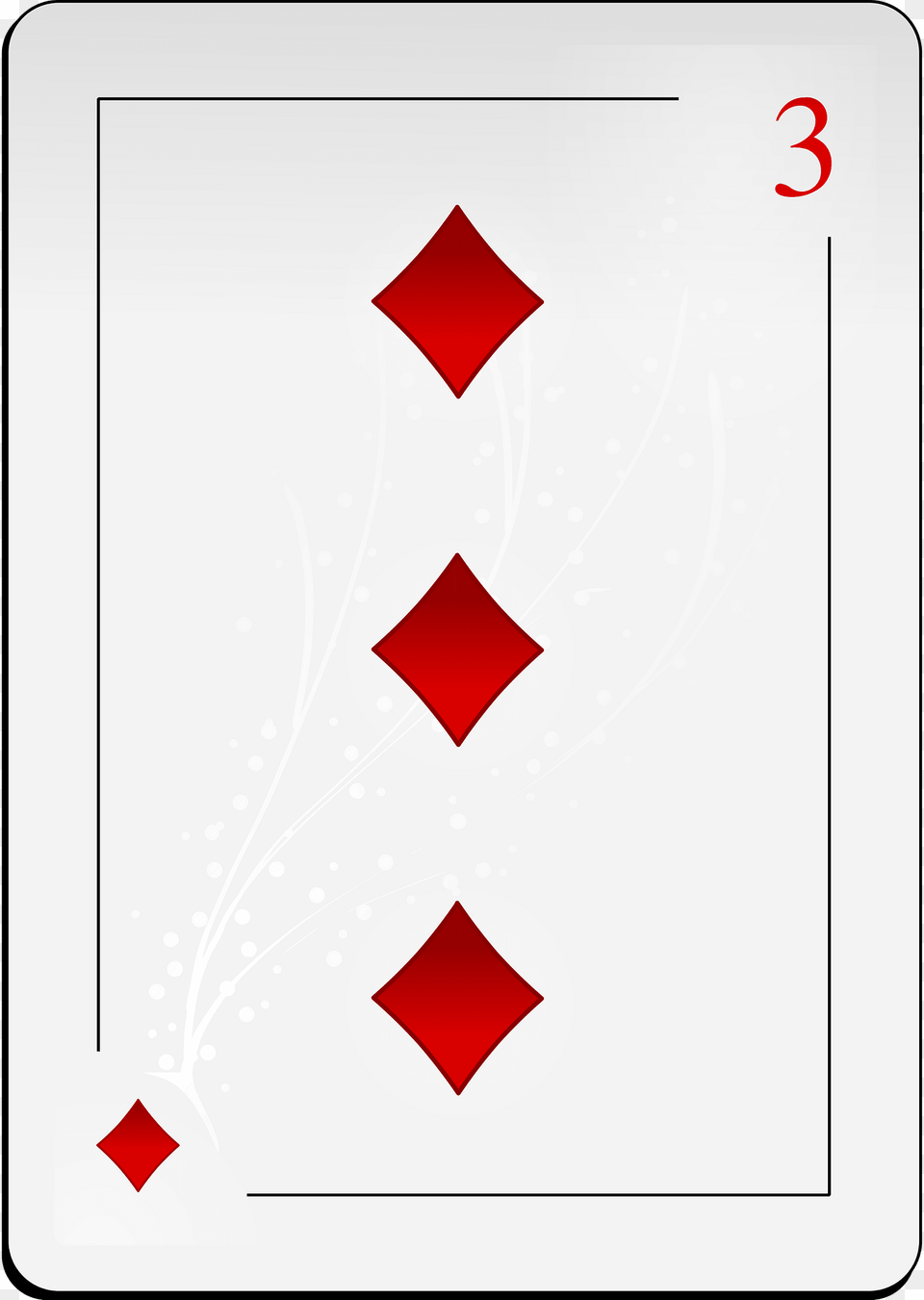 Three Of Diamonds Clipart Png Image
