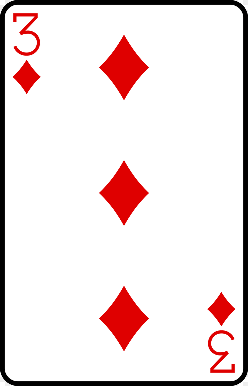 Three Of Diamonds Clipart, Symbol Free Png