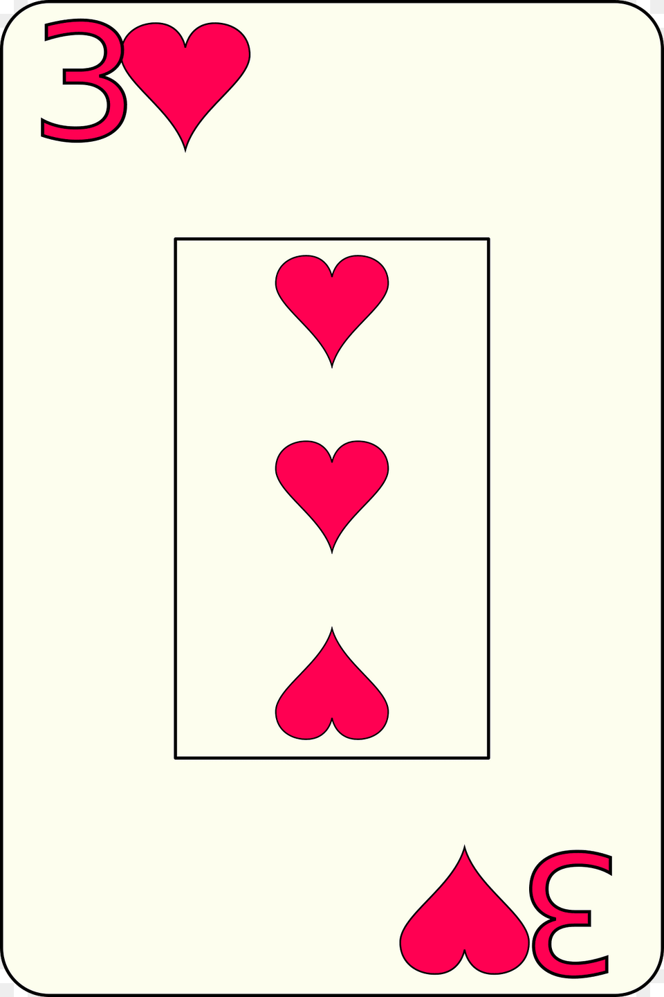 Three Of Heart Clipart, Symbol Png