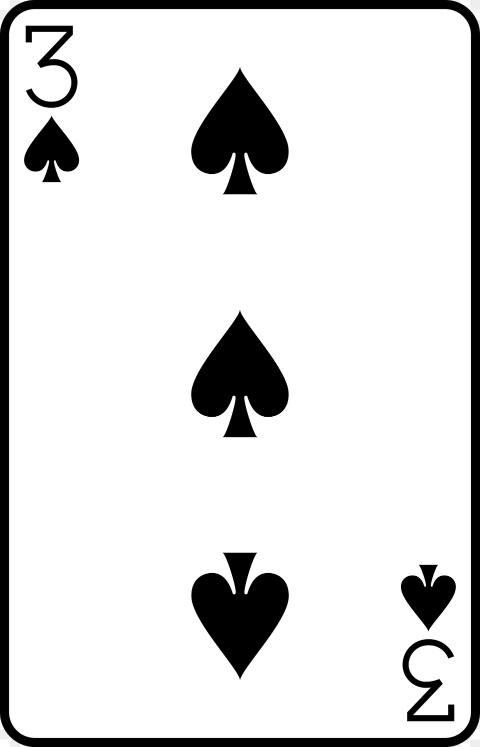 Three Of Spades Clipart, Symbol, Sign Free Png Download