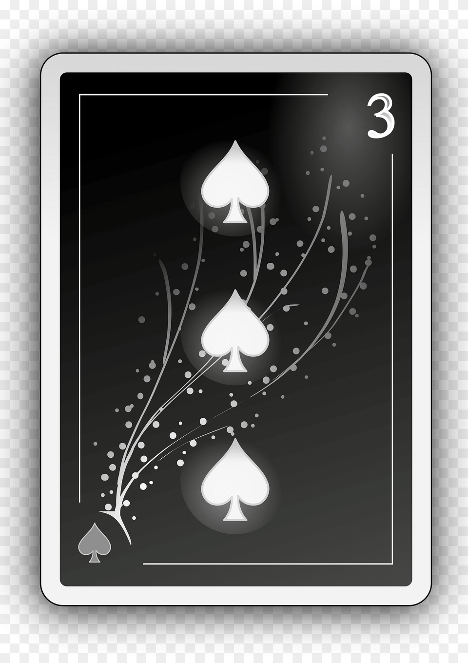 Three Of Spades Clipart, Art, Graphics, Floral Design, Pattern Free Png