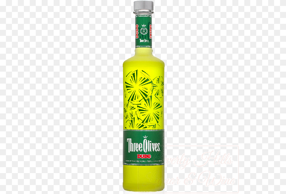 Three Olives Dude Lemon Lime Flavored Vodka, Absinthe, Alcohol, Beverage, Liquor Png Image