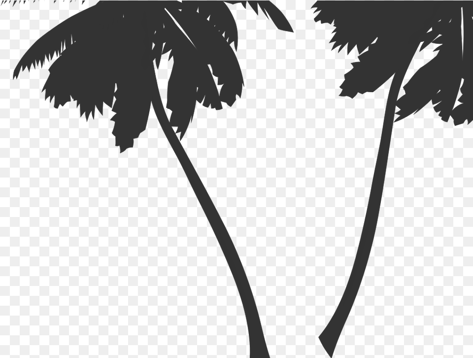 Three Palm Trees Svg Clip Arts Vector Palm Tree, Leaf, Plant, Stencil, Silhouette Free Png
