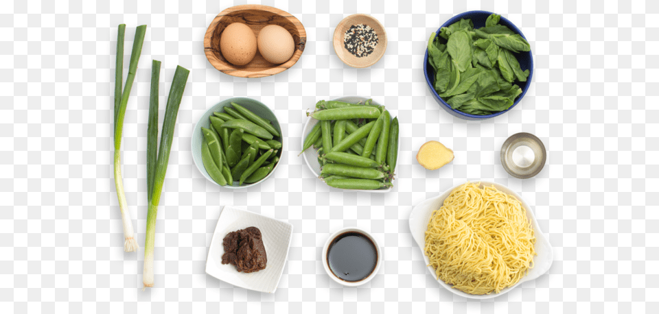 Three Pea Amp Barley Miso Ramen With Fresh Ramen Noodles Ingredients Ramen, Food, Produce, Egg Png Image