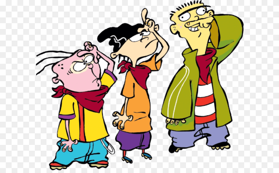 Three People Clipart Ed Edd And Eddy Cartoon, Baby, Person, Book, Comics Png Image