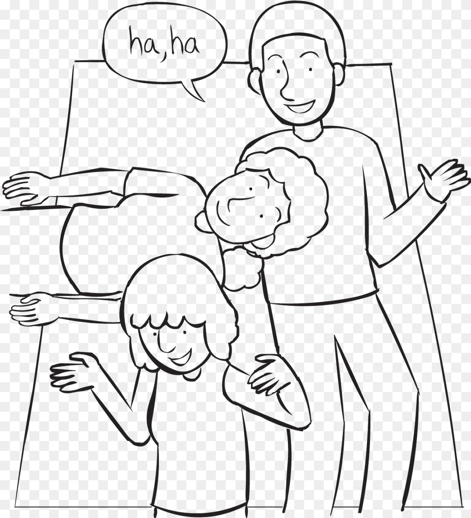 Three People Lying With Heads On Each Other S Stomachs Line Art, Person, Face, Head, Drawing Free Png