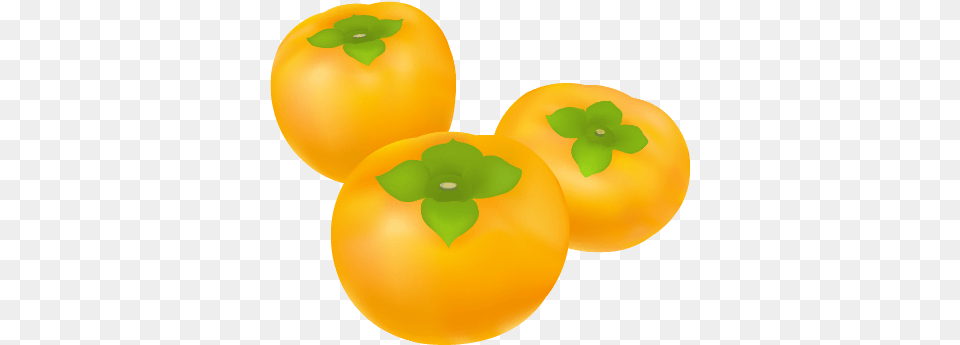 Three Persimmon Photo Persimmon, Food, Fruit, Plant, Produce Free Transparent Png