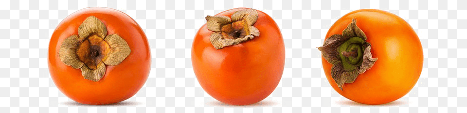 Three Persimmon Transparent Image Persimmon, Food, Fruit, Plant, Produce Png