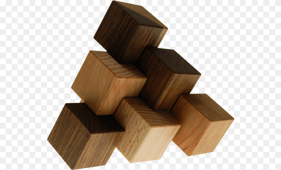 Three Piece Pyramid Plywood, Lumber, Wood, Toy Png