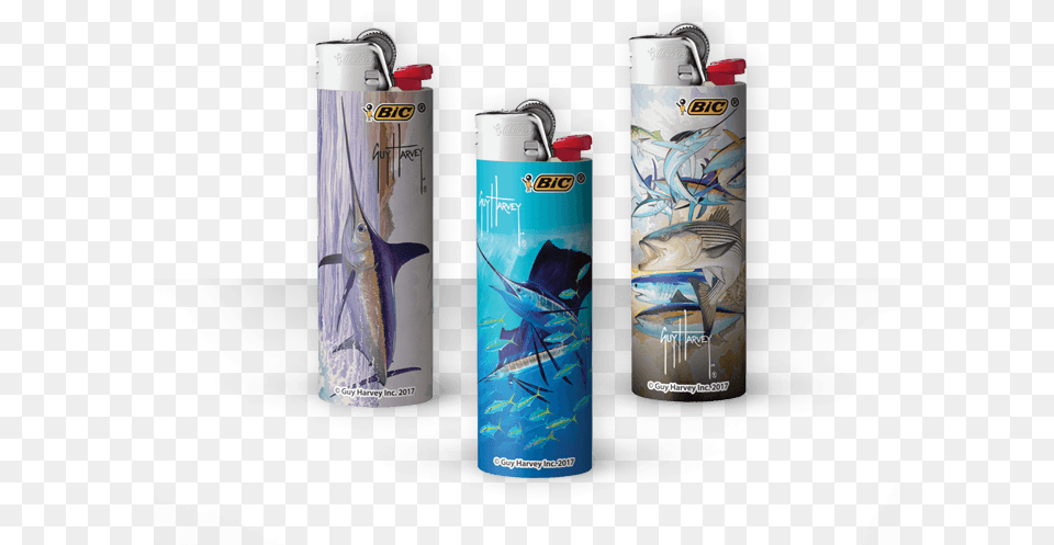 Three Pocket Lighters Guy Harvey Bic Lighter, Can, Tin Free Transparent Png