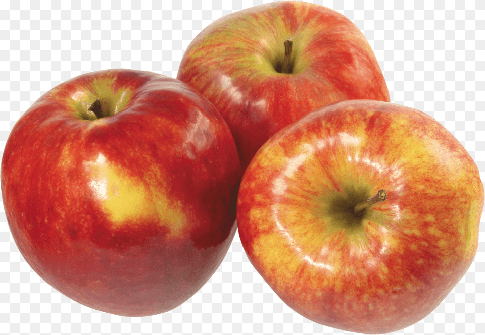 Three Red Apples, Apple, Food, Fruit, Plant Free Png