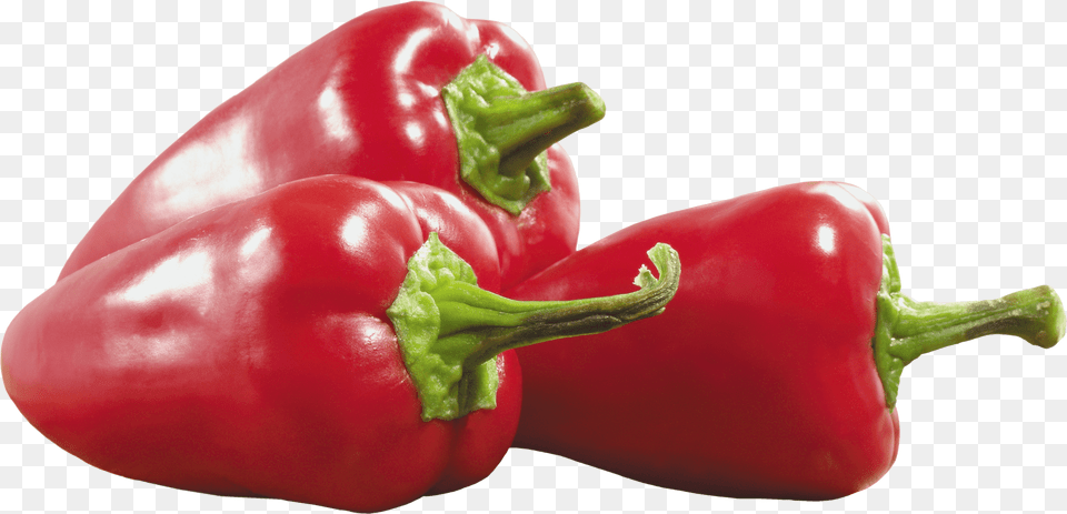 Three Red Peppers Red Peppers, Bell Pepper, Food, Pepper, Plant Png Image