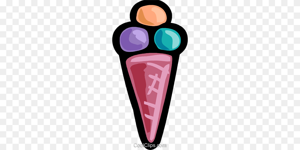 Three Scoop Ice Cream Cone Royalty Vector Clip Art, Ammunition, Grenade, Weapon, Dessert Png