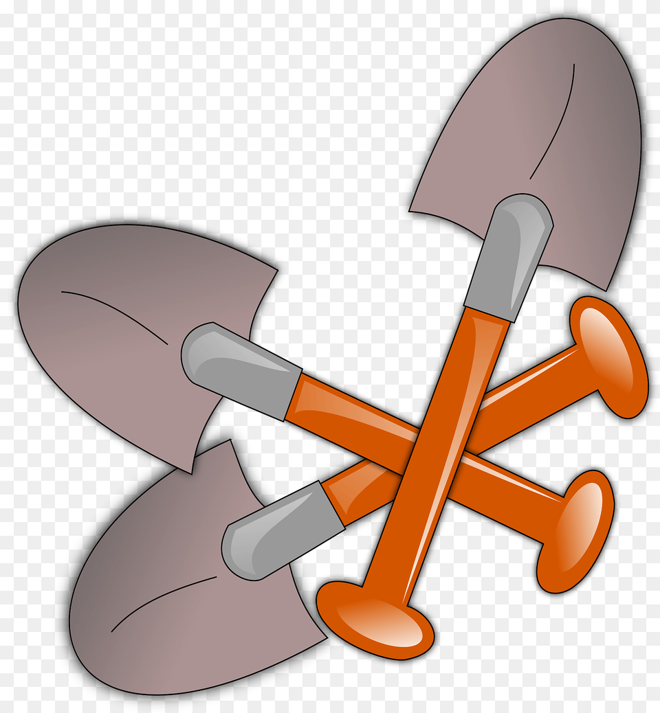 Three Shovels Clipart, Device, Grass, Lawn, Lawn Mower Png Image