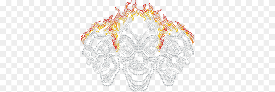 Three Skull With The Fire Rhinestone U0026 Nailhead Doily Illustration, Pattern, Accessories, Chandelier, Lamp Png