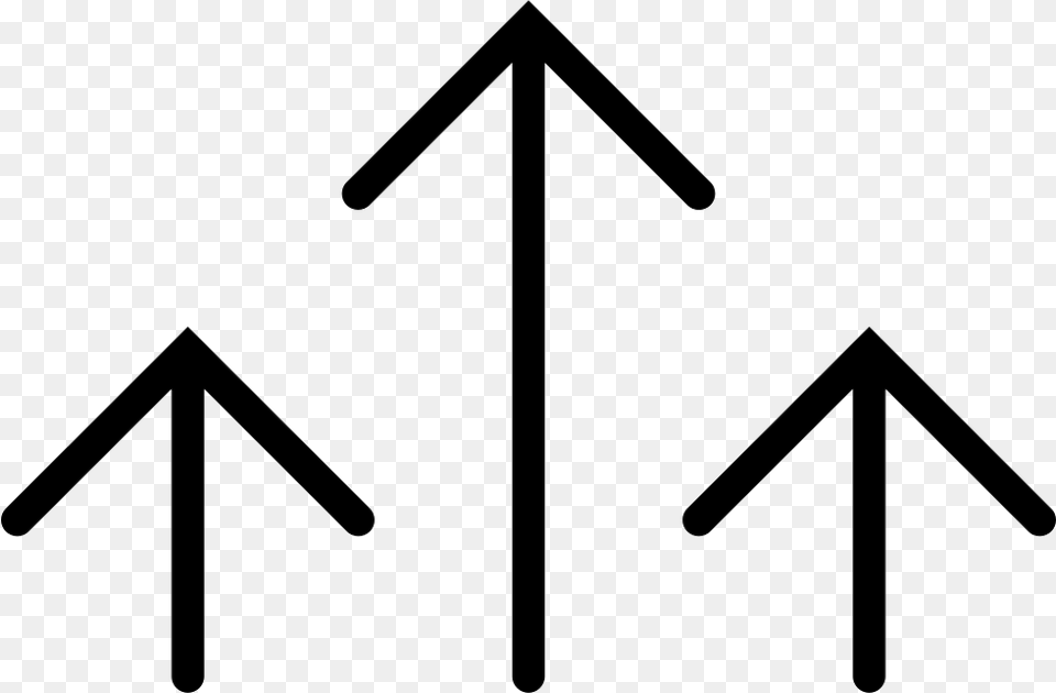 Three Small Arrows Vector Tres Flechas Hacia Arriba, Symbol, Triangle, Sign Free Transparent Png