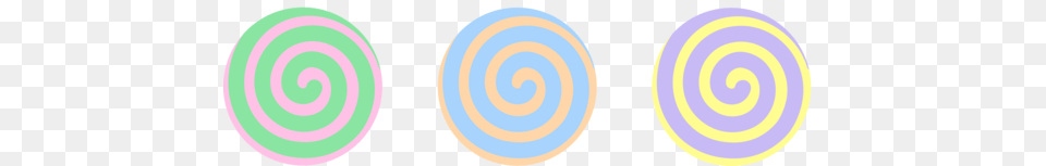 Three Spiral Pastel Candies, Coil Png