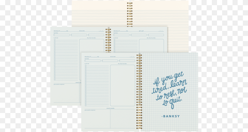 Three Spreads Of Blue And Cream Pages In A Spiral Bound, Page, Text, White Board Free Transparent Png