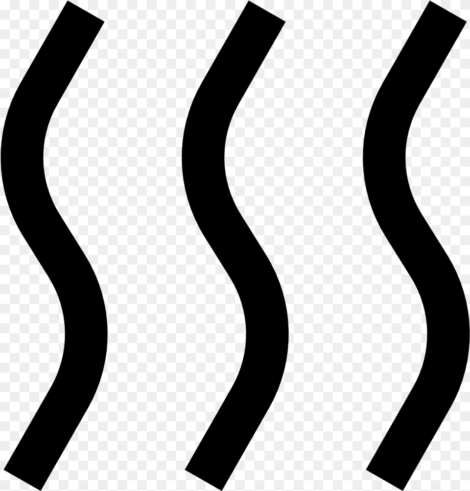 Three Squiggly Lines Symbol, Gray Free Png