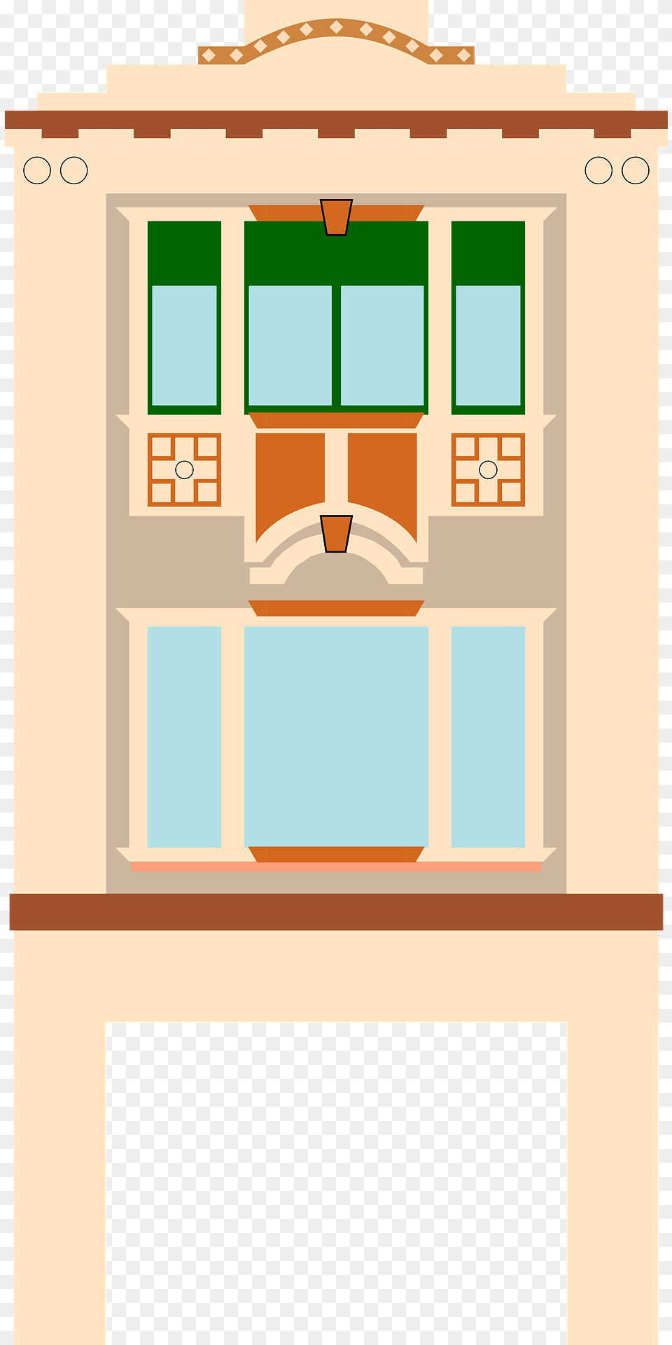 Three Story Shophouse Clipart Free Transparent Png
