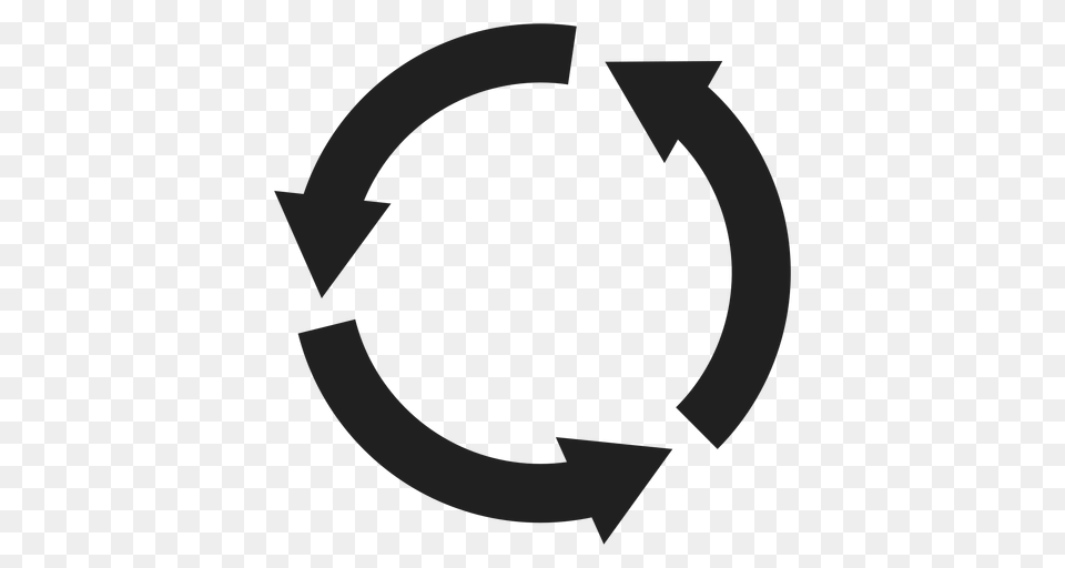 Three Thick Arrows Circle, Recycling Symbol, Symbol Free Png Download