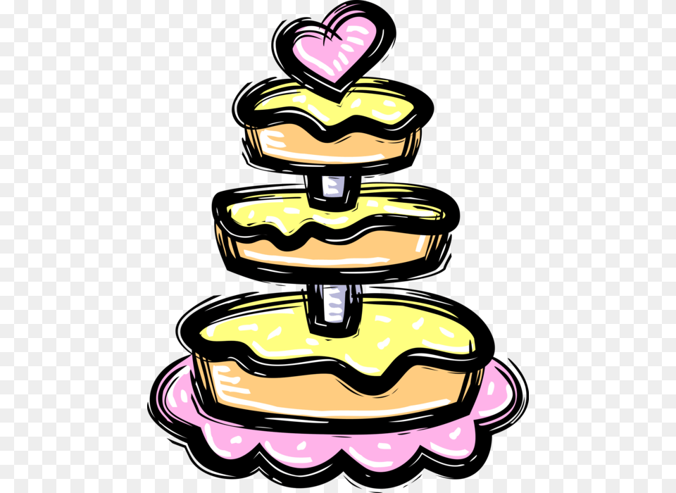 Three Tiered Wedding Cake, Icing, Cream, Dessert, Food Free Png