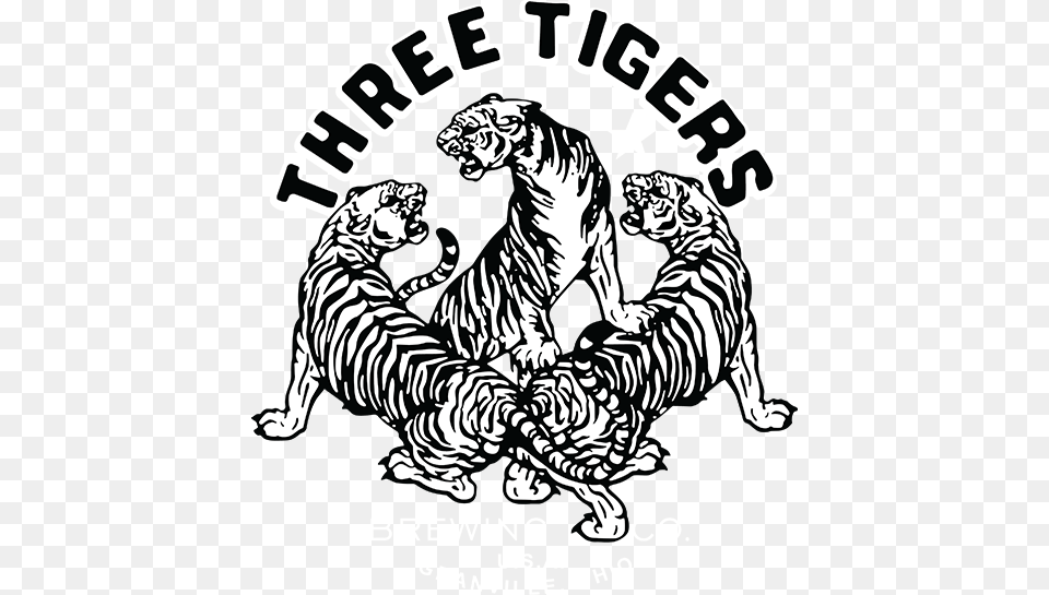 Three Tigers Fp Three Tigers, Stencil, Animal, Mammal, Tiger Png