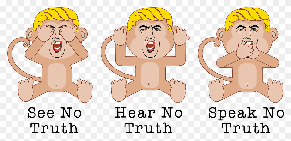 Three Trump Monkeys Clipart, Baby, Person, Face, Head Free Png