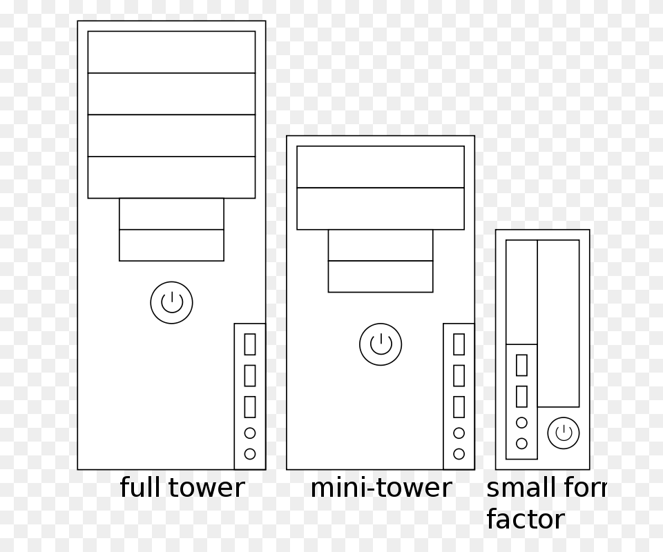 Three Types Of Computer Cases, Electronics, Computer Hardware, Hardware, Pc Free Png