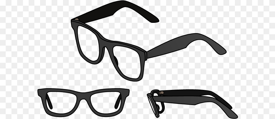 Three Views Of Wayfarer Frames Wayfarer Frames For Oval Face, Accessories, Glasses, Sunglasses Png Image