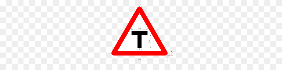 Three Way Junction, Sign, Symbol, Road Sign, Triangle Free Png Download