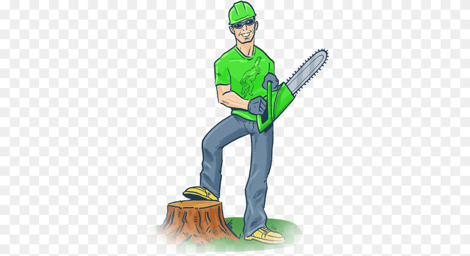 Three Ways Tree Roots Can Damage Your Property Cartoon Tree Service, Plant, Boy, Male, Person Free Png Download