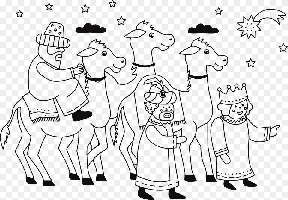 Three Wise Men Clipart, Person, Drawing, Art, Camel Free Transparent Png