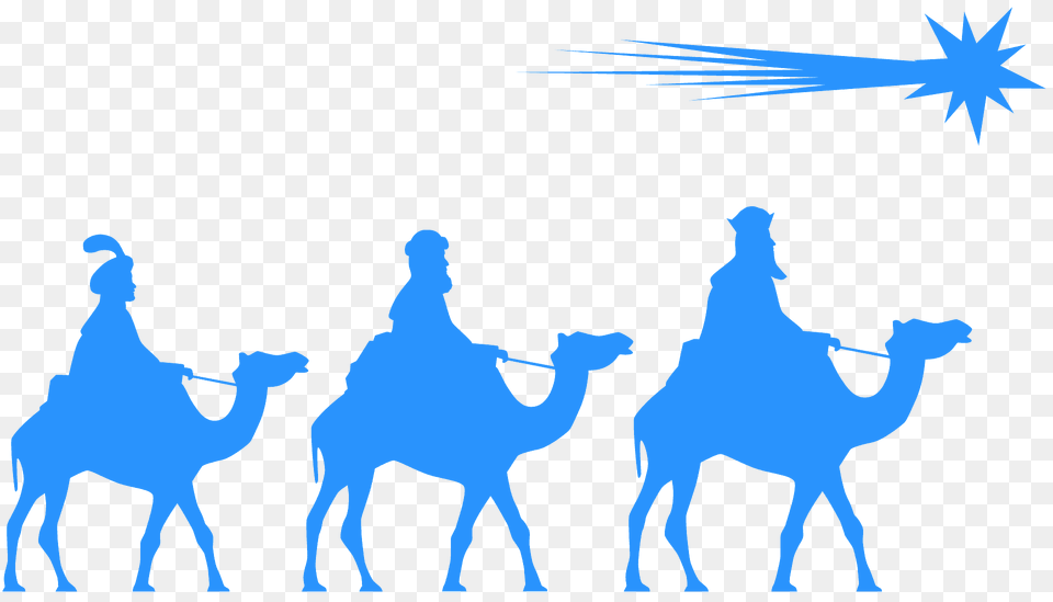 Three Wise Men On Camels Silhouette, Animal, Camel, Mammal, Person Free Png Download