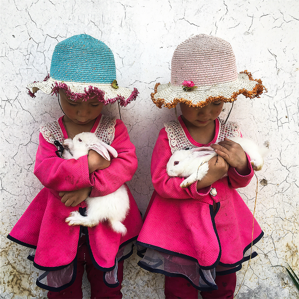 Three Year Old Twin Sisters Xinran And Xinyi Play With Stuffed Toy, Sun Hat, Hat, Clothing, Person Png Image