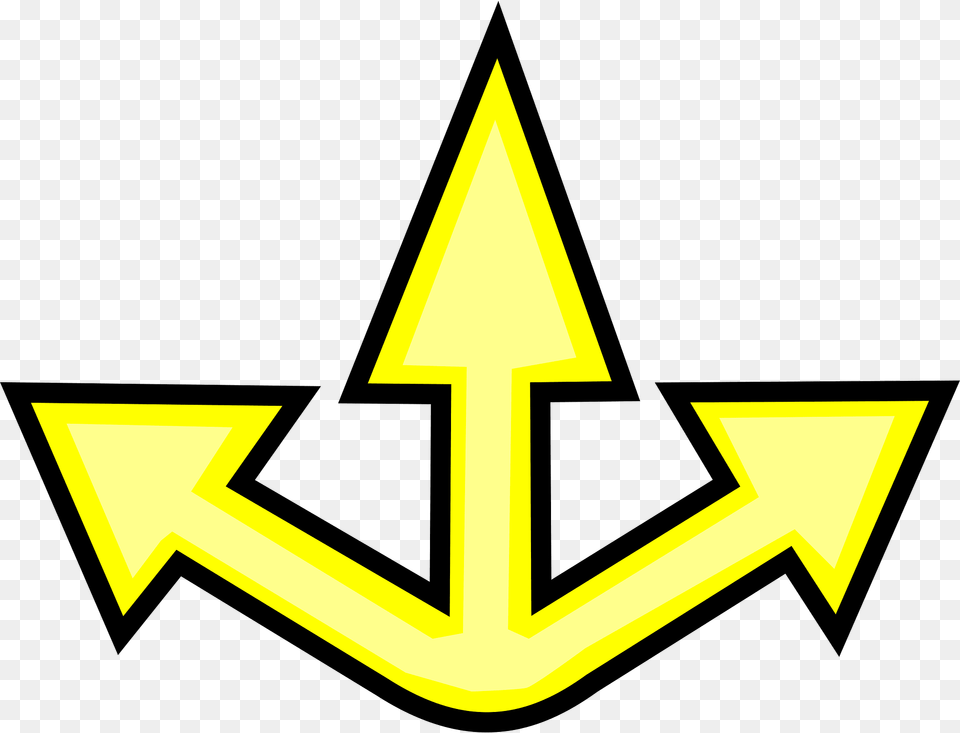 Three Yellow Arrows Clipart, Symbol, Logo Free Transparent Png