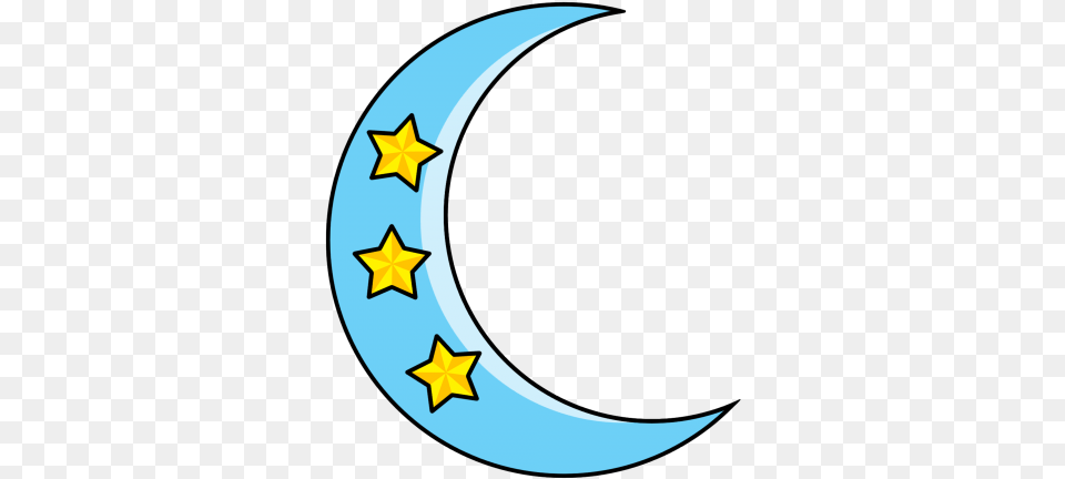 Three Yellow Stars Clipart Crescent Shape Clipart, Astronomy, Moon, Nature, Night Free Transparent Png
