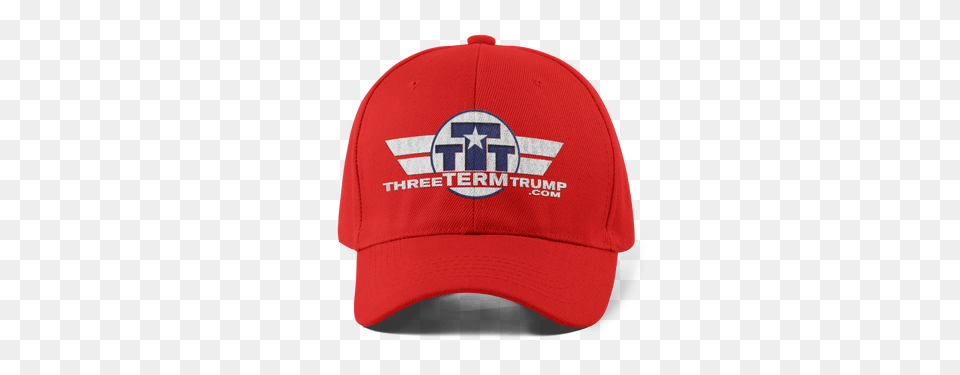 Threetermtrump Official Hat Red Baseball Cap Super Hero, Baseball Cap, Clothing, First Aid Png Image