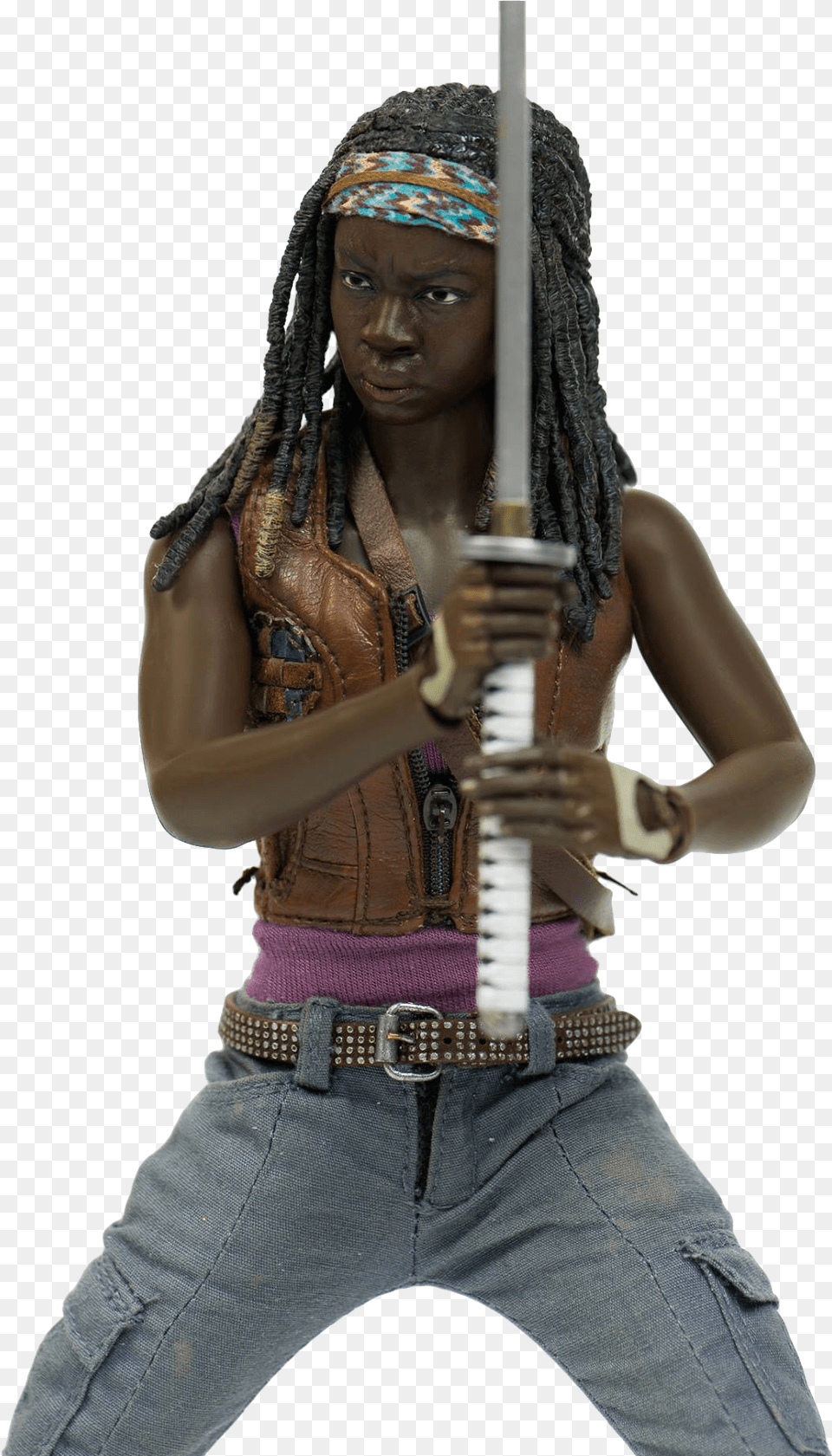 Threezero The Walking Dead Michonne Figure Toyslife Michonne, Portrait, Photography, Face, Head Free Transparent Png
