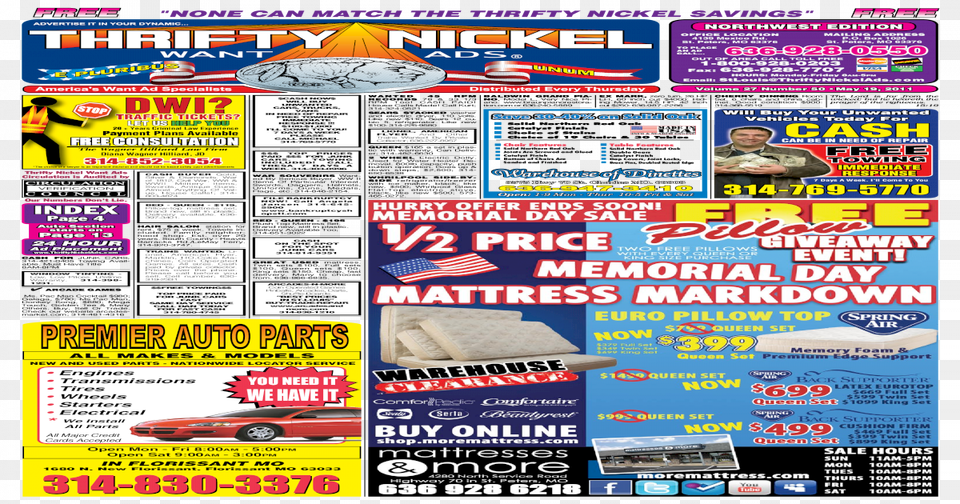 Thrifty Nickel St Louis 02 14 Flyer, Advertisement, Poster, Publication, Car Free Transparent Png