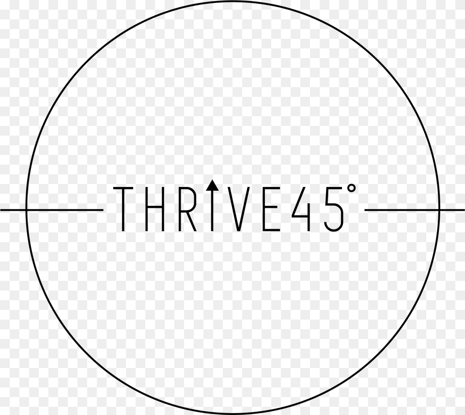 Thrive 45 Black Logo With Circle On Transparent Background Manga Speech Bubble, Gray Png