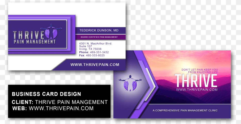 Thrive Business Card Design Sample, Paper, Text, Business Card Free Png Download