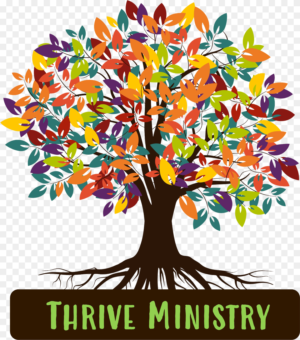 Thrive Ministry Colorful Tree Hd, Art, Graphics, Plant, Potted Plant Png Image