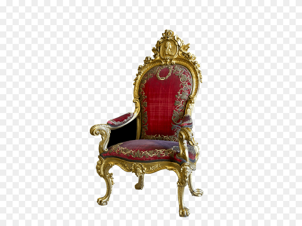 Throne Chair, Furniture, Armchair Free Png