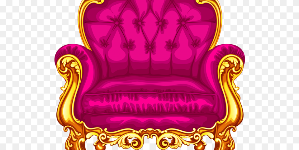 Throne Clipart Wedding Chair Pink Throne Chair Clipart, Furniture, Armchair Png Image
