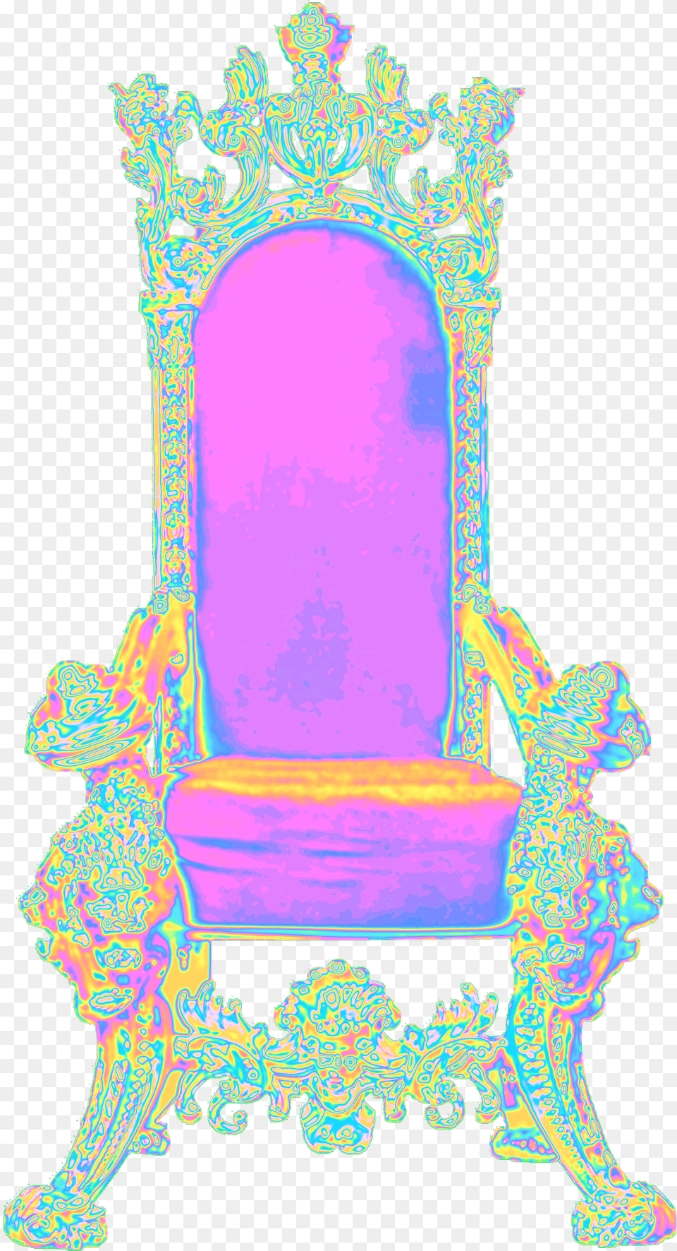 Throne Holographicdinaaaaaahfreetoedit King Pineapple, Furniture, Chair Free Transparent Png