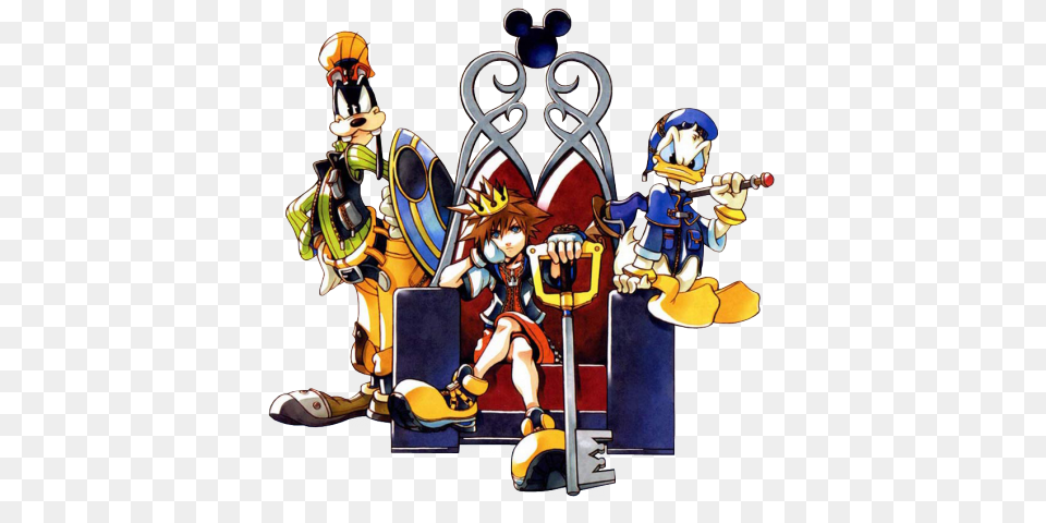 Throne Kingdom Hearts Sora Artwork, Person, Baby, Book, Comics Png