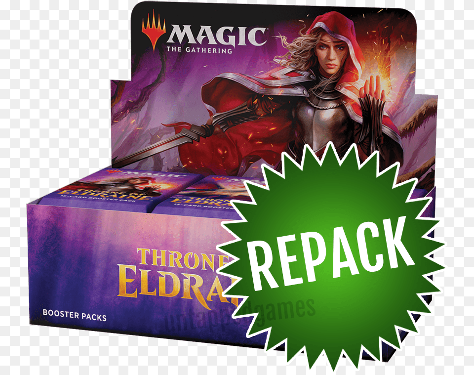 Throne Of Eldraine Booster Box, Book, Publication, Advertisement, Poster Png Image